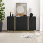 Criterion Capri Buffet Unit, Side Board 1600mm Black Oak Gold