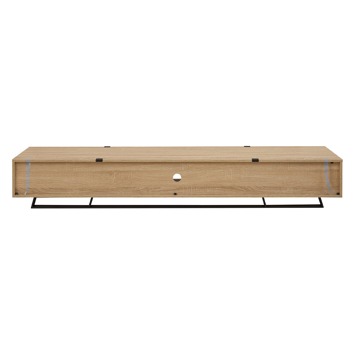 Criterion Capri TV Unit, Entertainment Cabinet 2000mm Low Line Oak Black