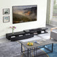 Criterion Conventry Extendable TV Unit, Entertainment Cabinet, 239cm Low Line Black Oak Lifestyle Image