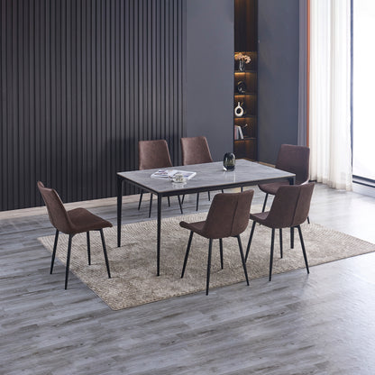 Criterion Cruz Dining Table 1500mm Light Grey Sintered Stone