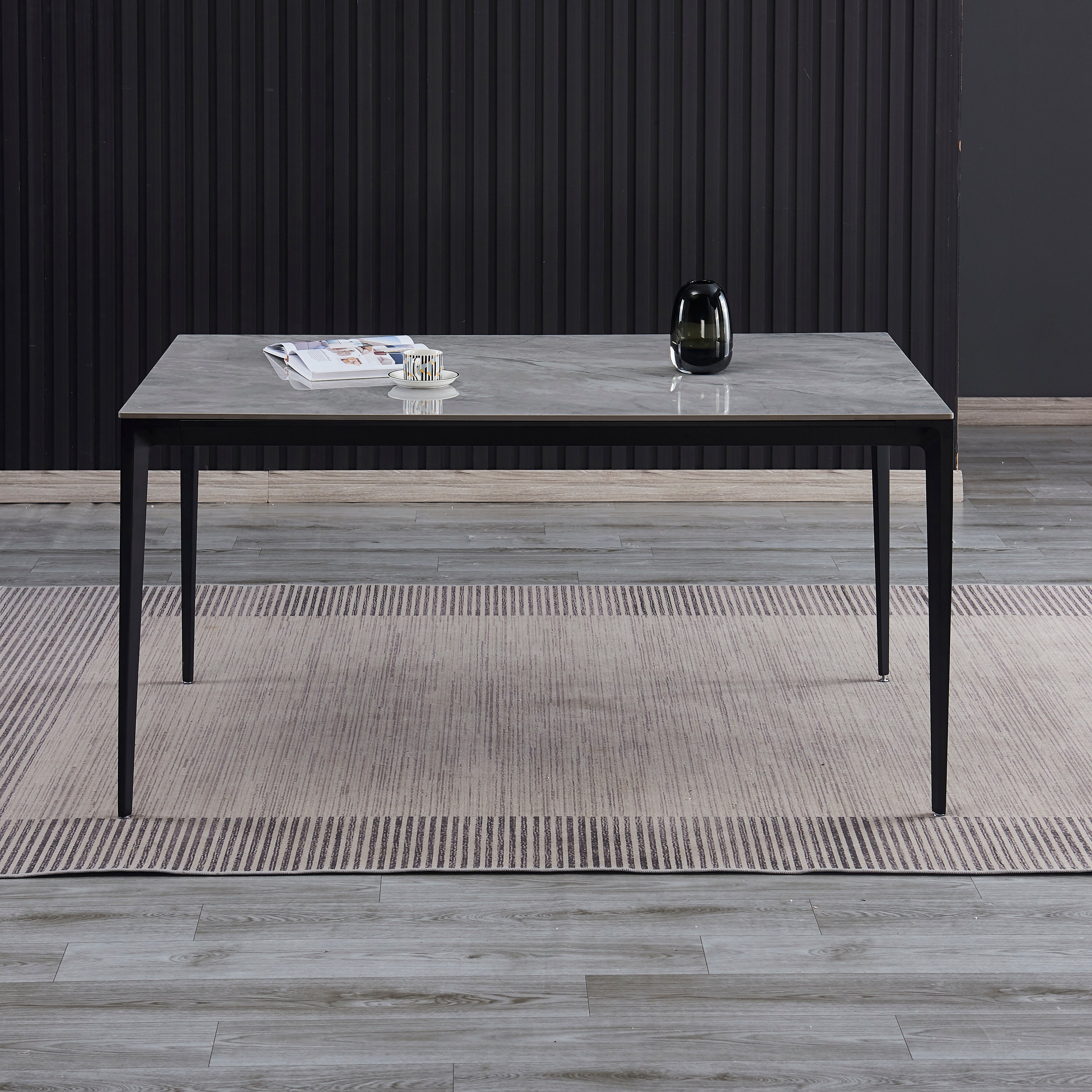 Criterion Stone Criterion Cruz Dining Table 1500mm Light Grey Sintered Stone ...