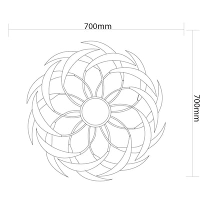 Criterion ARI Mirror 700mm Stylized Leaf Design Gold