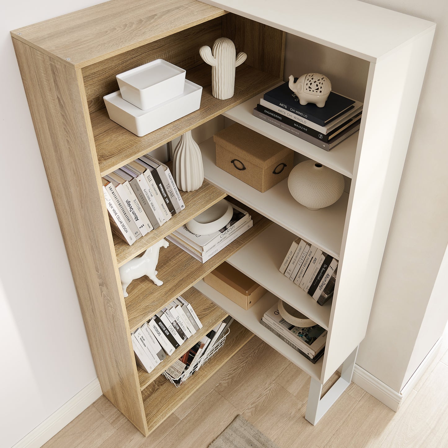 Criterion Accord Bookcase 1800mm Oak White