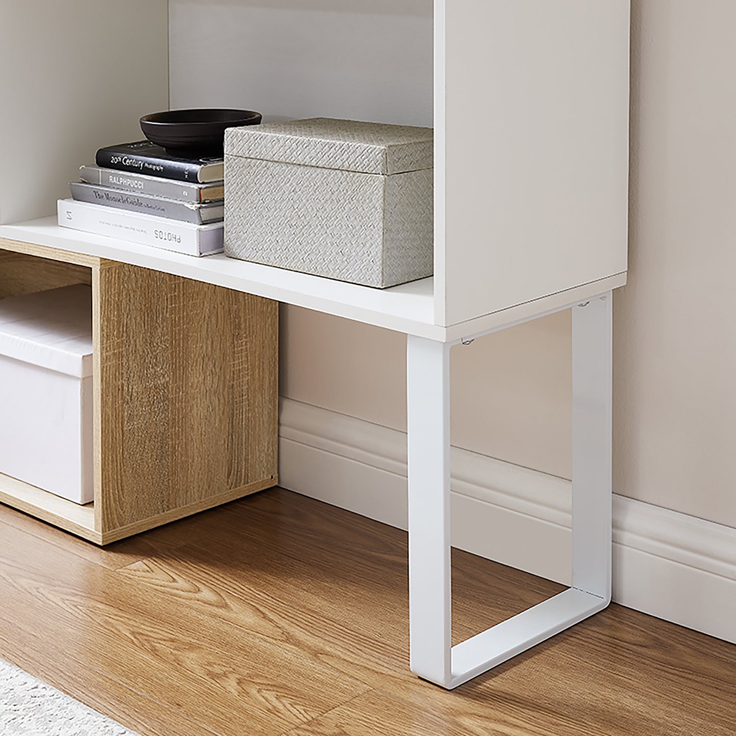 Criterion Accord Bookcase 1800mm Oak White