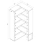Criterion Accord Bookcase 1800mm Oak White