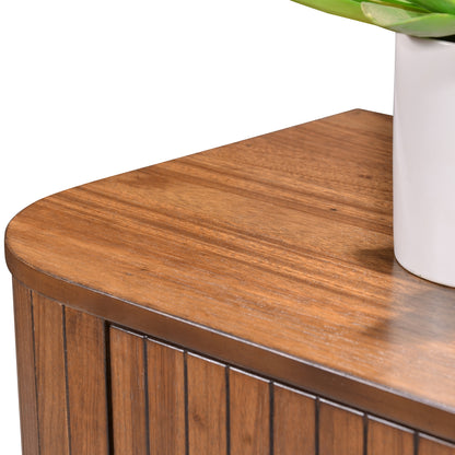 Criterion Albany End Table 500mm Semi-Assembled, Powder Coated Steel Legs Dark Ash