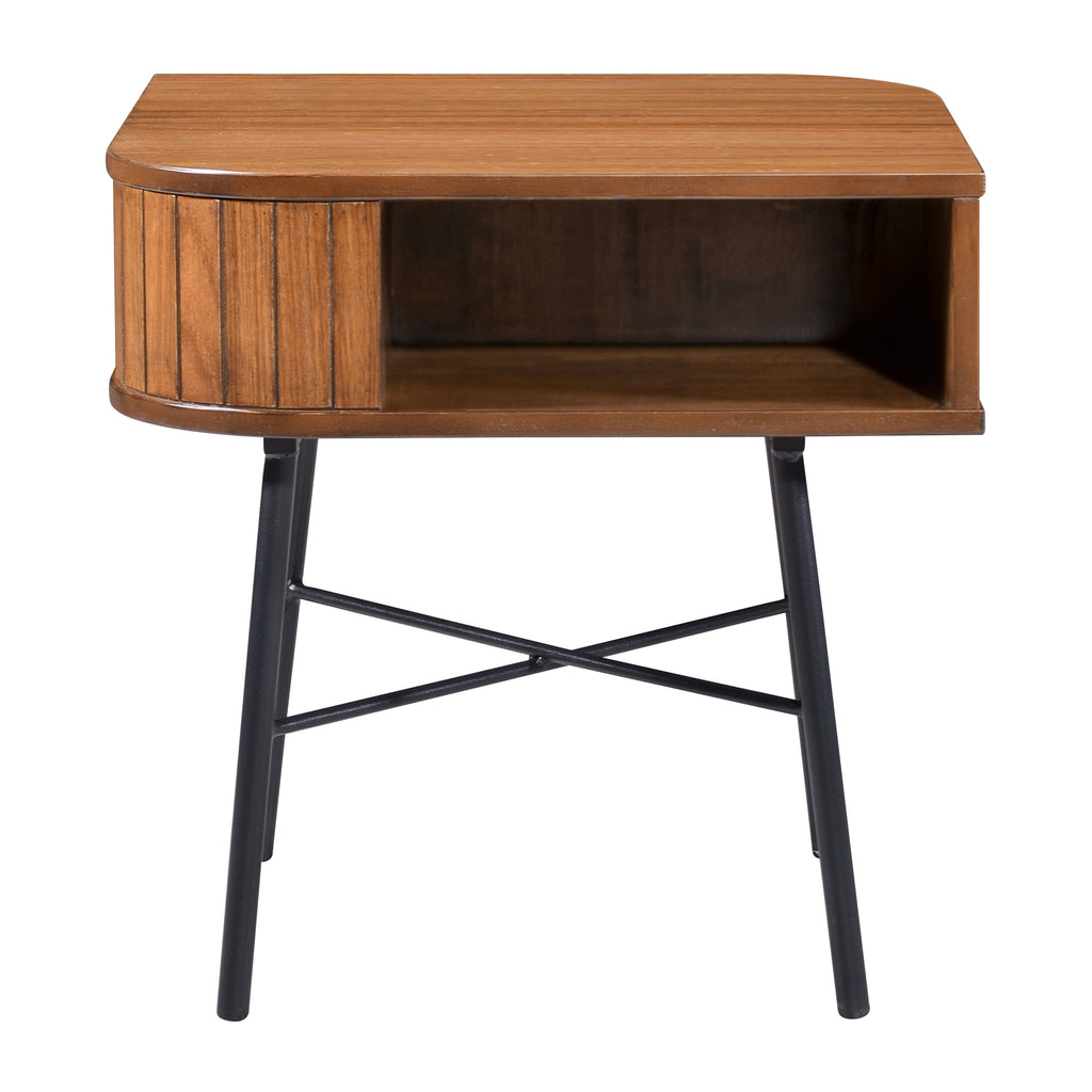 Criterion Albany End Table 500mm Semi-Assembled, Powder Coated Steel L ...