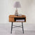 Criterion Albany End Table 500mm Semi-Assembled, Powder Coated Steel Legs Dark Ash