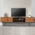 Criterion Albany Entertainment Unit, TV Cabinet 2100mm Semi-Assembled, Powder Coated Steel Legs Dark Ash