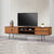 Criterion Albany Entertainment Unit, TV Cabinet 2100mm Semi-Assembled, Powder Coated Steel Legs Dark Ash