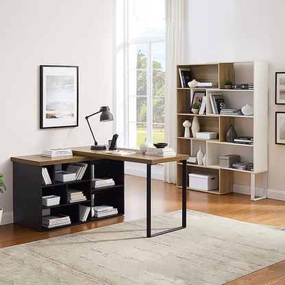 Criterion Aspire Desk Adjustable Return 1500mm Dark Oak Black