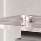 Criterion Bremer Dining Table 1800mm 50mm Laminated Marble Top KSK Grey Wood Veneer