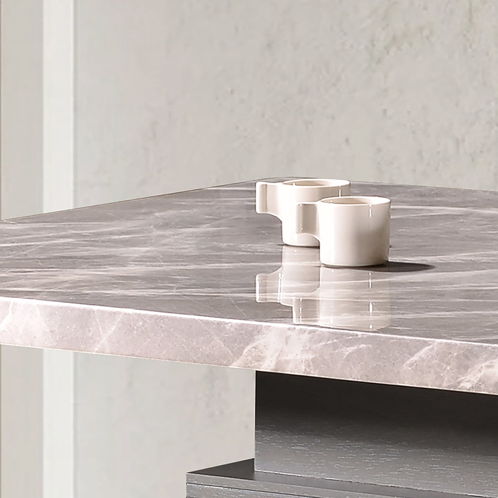 Criterion Bremer Dining Table 1800mm 50mm Laminated Marble Top KSK Gre ...
