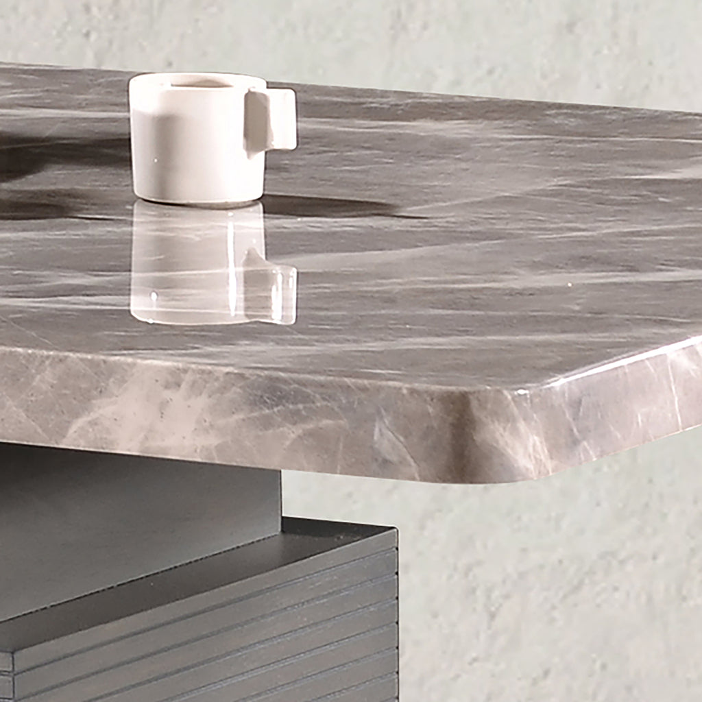 Criterion Bremer Dining Table 1800mm 50mm Laminated Marble Top KSK Gre ...
