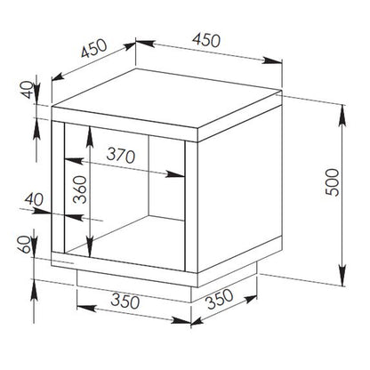Criterion Brunswick End Table 450mm Oak