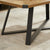 Criterion Capri Coffee Table 1100mm Rectangular Table, Black Metal Leg and Metal Highlights Dark Oak