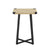 Criterion Capri Side Table 400mm Square Table, Black Metal Leg and Metal Highlights Oak