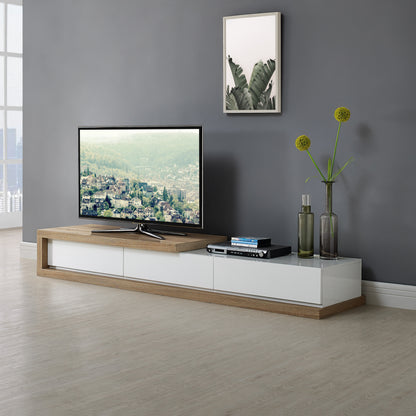 Criterion Concertina Expandable Entertainment Unit, TV Unit, TV Cabinet 2270mm Oak White