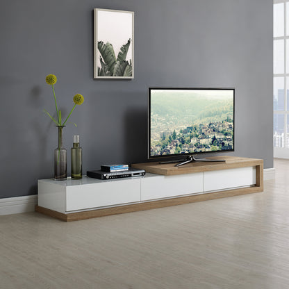 Criterion Concertina Expandable Entertainment Unit, TV Unit, TV Cabinet 2270mm Oak White