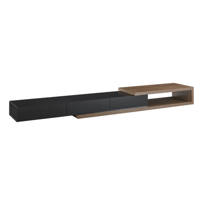 Criterion Concertina Entertainment Center, TV Stand, Entertainment Unit 2270mm Expandable Low Line Dark Oak