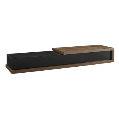 Criterion Concertina Entertainment Center, TV Stand, Entertainment Unit 2270mm Expandable Low Line Dark Oak