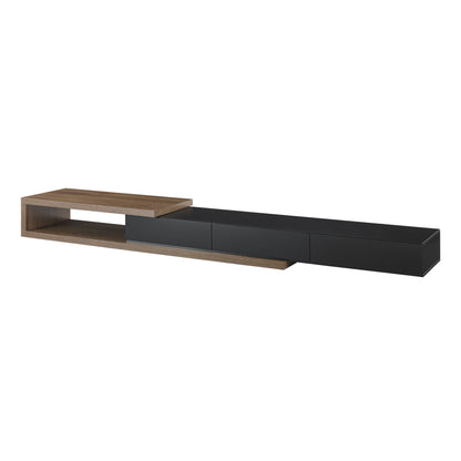Criterion Concertina Entertainment Center, TV Stand, Entertainment Unit 2270mm Expandable Low Line Dark Oak