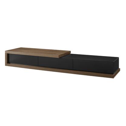 Criterion Concertina Entertainment Center, TV Stand, Entertainment Unit 2270mm Expandable Low Line Dark Oak