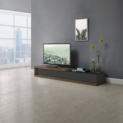 Criterion Concertina Entertainment Center, TV Stand, Entertainment Unit 2270mm Expandable Low Line Dark Oak