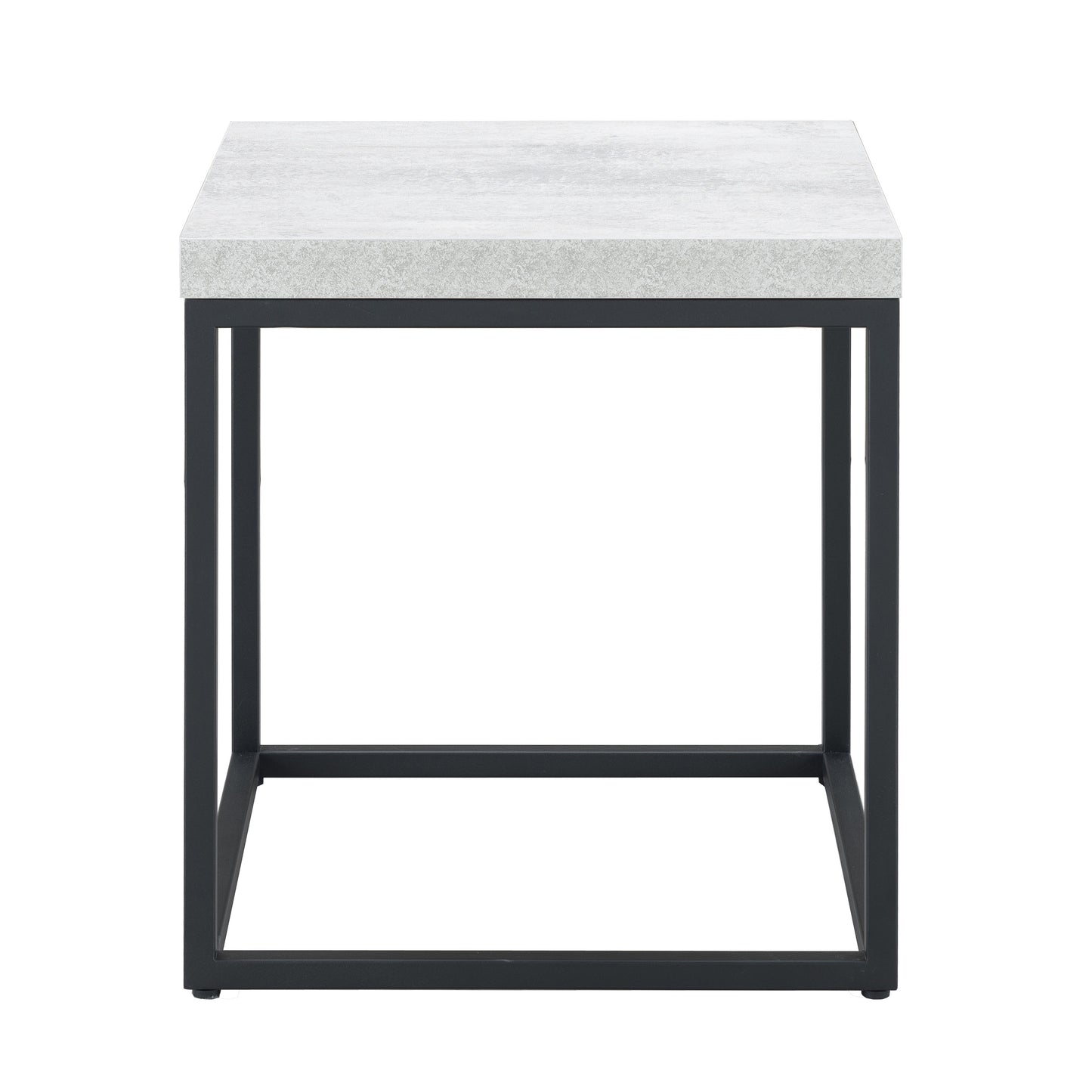 Criterion Chryzler End Table 450mm Metal Frame, Cement Look