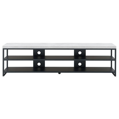 Criterion Chryzler Entertainment Unit, TV Cabinet 1800mm Metal Frame, Cement Look