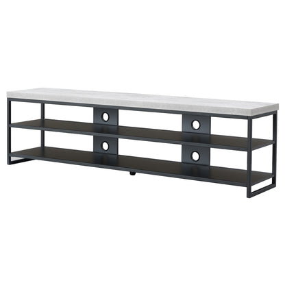 Criterion Chryzler Entertainment Unit, TV Cabinet 1800mm Metal Frame, Cement Look