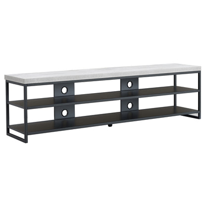 Criterion Chryzler Entertainment Unit, TV Cabinet 1800mm Metal Frame, Cement Look