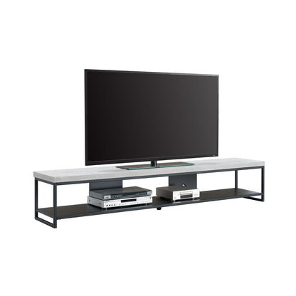 Criterion Chryzler Low Line Entertainment Unit 2000mm Metal Frame, Cement Look