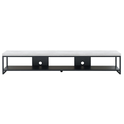 Criterion Chryzler Low Line Entertainment Unit 2000mm Metal Frame, Cement Look