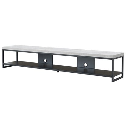 Criterion Chryzler Low Line Entertainment Unit 2000mm Metal Frame, Cement Look