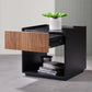 Criterion Coogee End Table 500mm Assembled Ash and Walnut Wood Veneer