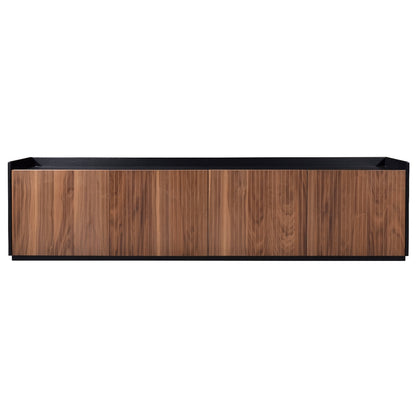 Criterion Coogee Entertainment Unit, TV Cabinet 2100mm Assembled Ash and Walnut Wood Veneer