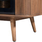 Criterion Denham Buffet, Side Board 1600mm Semi-Assembled, Solid Rubber Wood Legs Light Walnut Wood Veneer