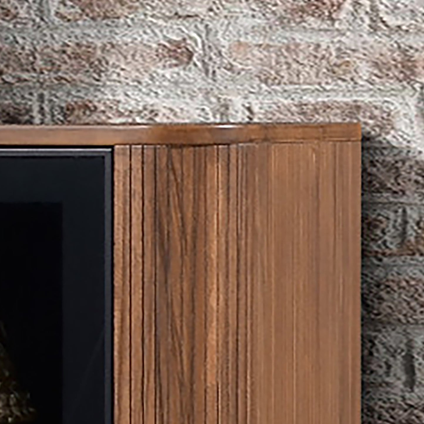 Criterion Denham Buffet, Side Board 1600mm Semi-Assembled, Solid Rubber Wood Legs Light Walnut Wood Veneer