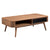 Criterion Denham Coffee Table 1200mm Semi-Assembled, Solid Rubber Wood Legs Light Walnut Wood Veneer