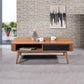 Criterion Denham Coffee Table 1200mm Semi-Assembled, Solid Rubber Wood Legs Light Walnut Wood Veneer