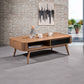 Criterion Denham Coffee Table 1200mm Semi-Assembled, Solid Rubber Wood Legs Light Walnut Wood Veneer