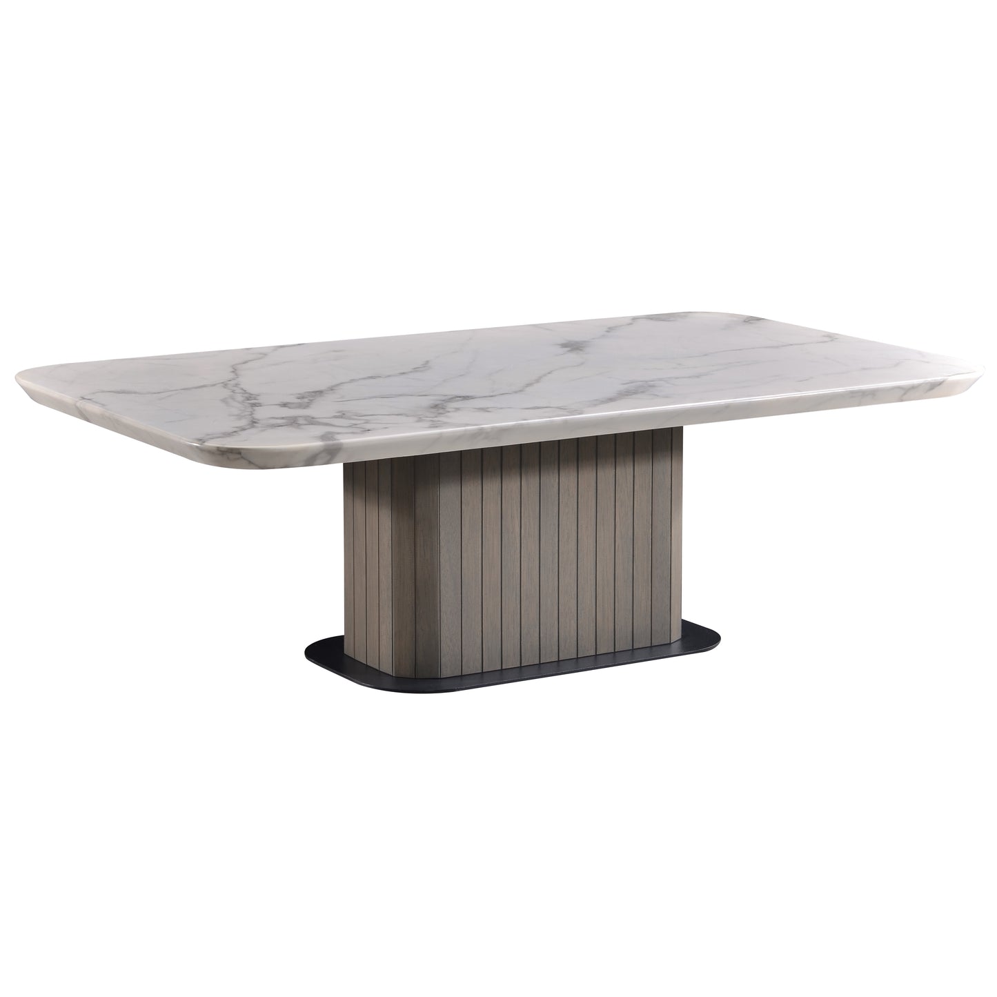 Criterion Eucla Coffee Table 1200mm 20mm Laminated Marble Top KSK Slate Wood Veneer