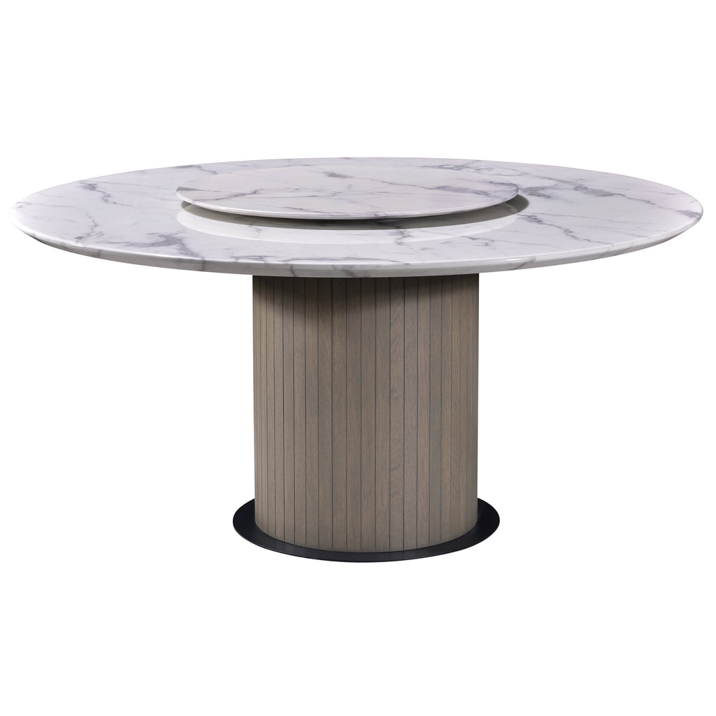 Criterion Eucla Dining Table 1500mm Round 20mm Laminated Marble Top wi ...