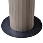 Criterion Eucla End Table 700mm Round 20mm Laminated Marble Top KSK Slate Wood Veneer