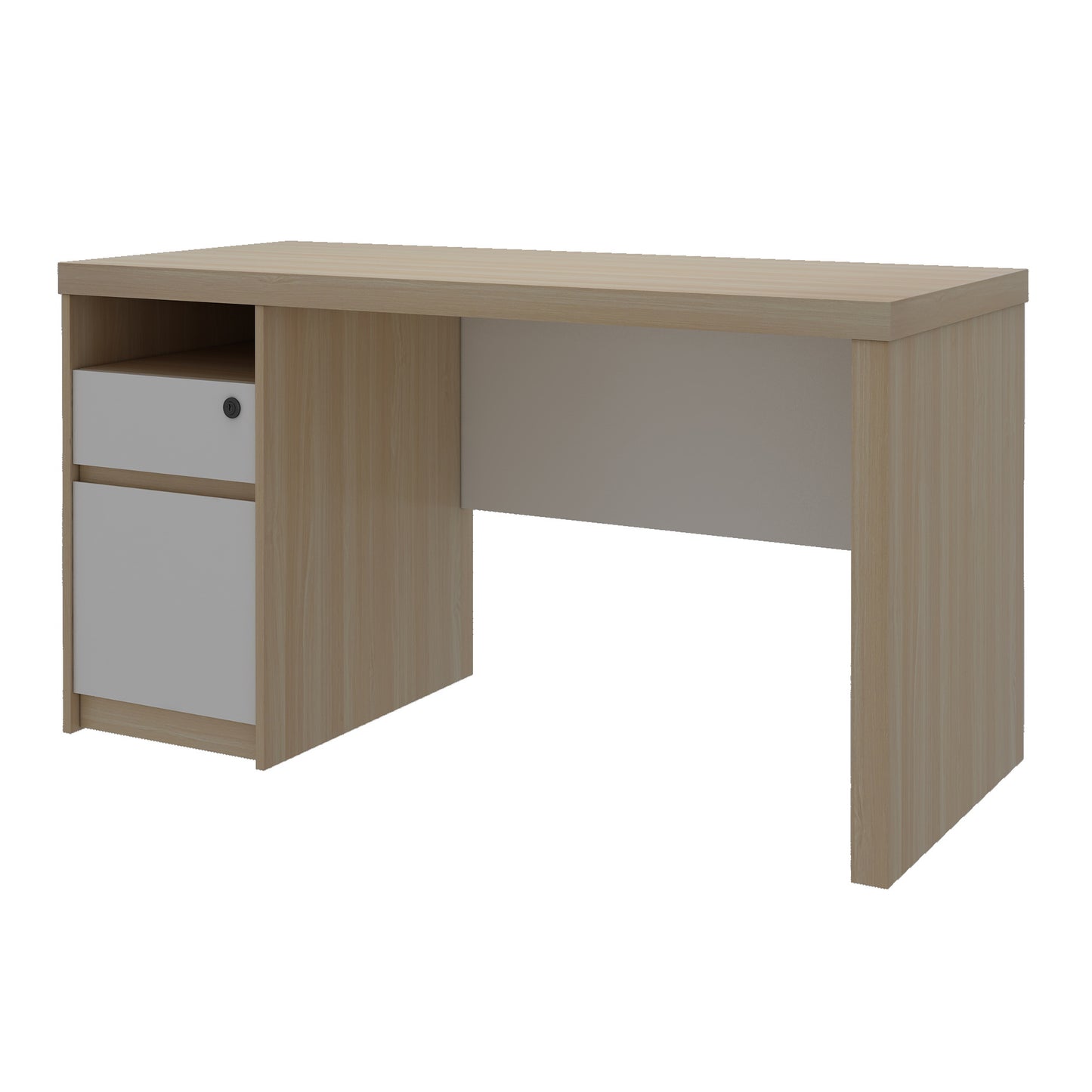 Criterion Lucy Desk 1400mm Oak White Left Hand Storage