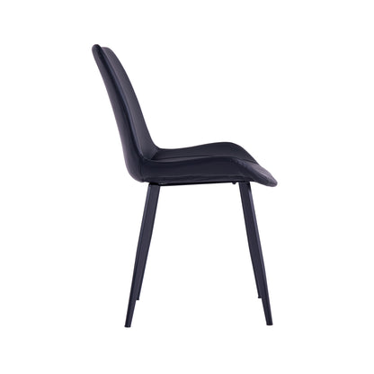 Criterion Mendy Dining Chair 840mm PU Seat, Carbon Steel Frame Black