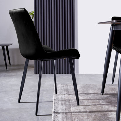 Criterion Mendy Dining Chair 840mm PU Seat, Carbon Steel Frame Black