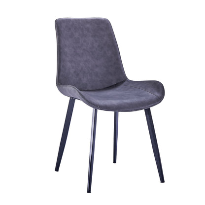 Criterion Mendy Dining Chair 840mm PU Seat, Carbon Steel Frame Grey