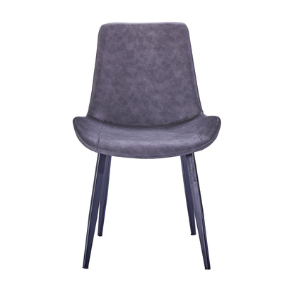 Criterion Mendy Dining Chair 840mm PU Seat, Carbon Steel Frame Grey